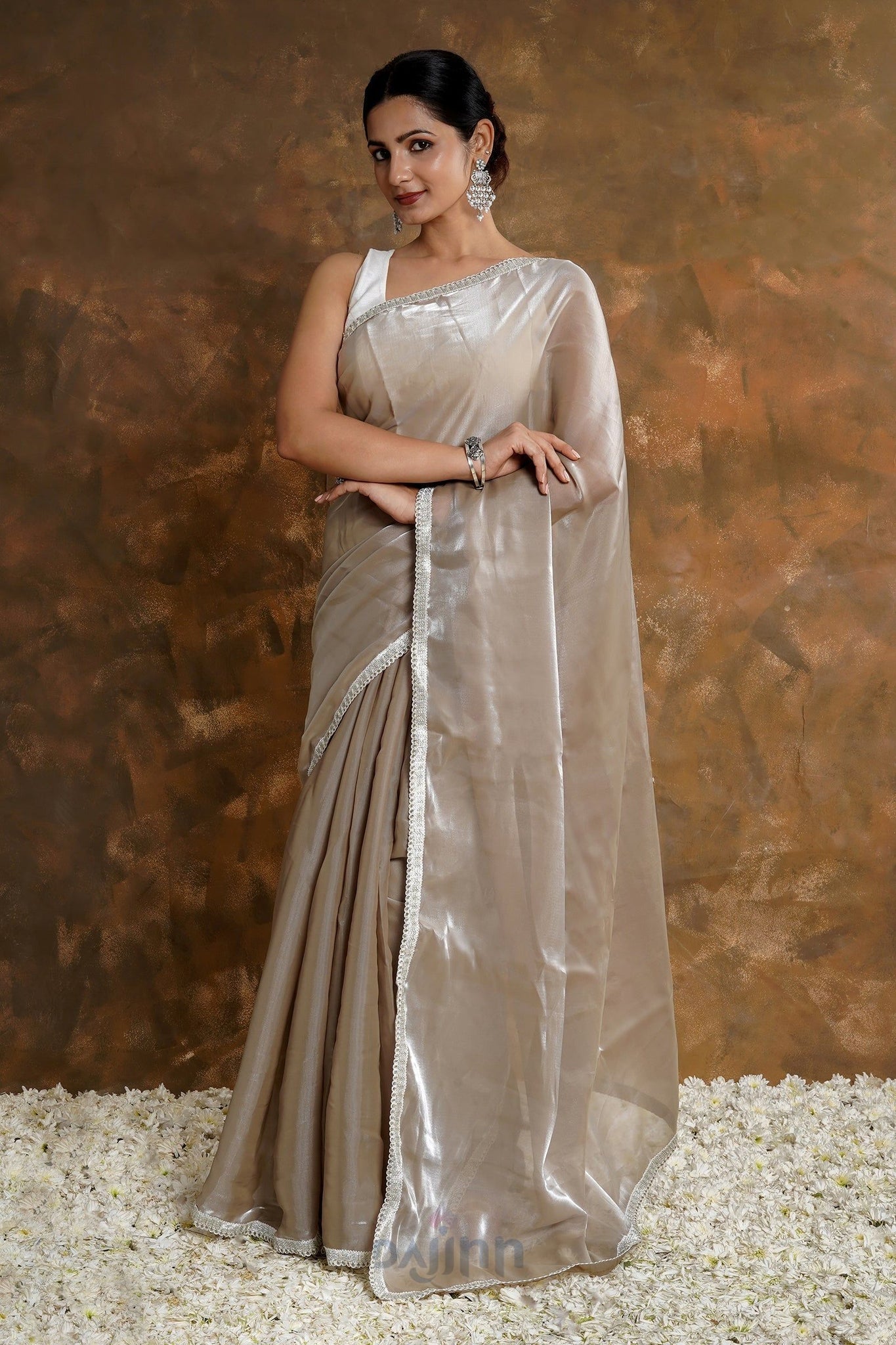 AYSR Boutique Mermaid Scale Tissue Saree