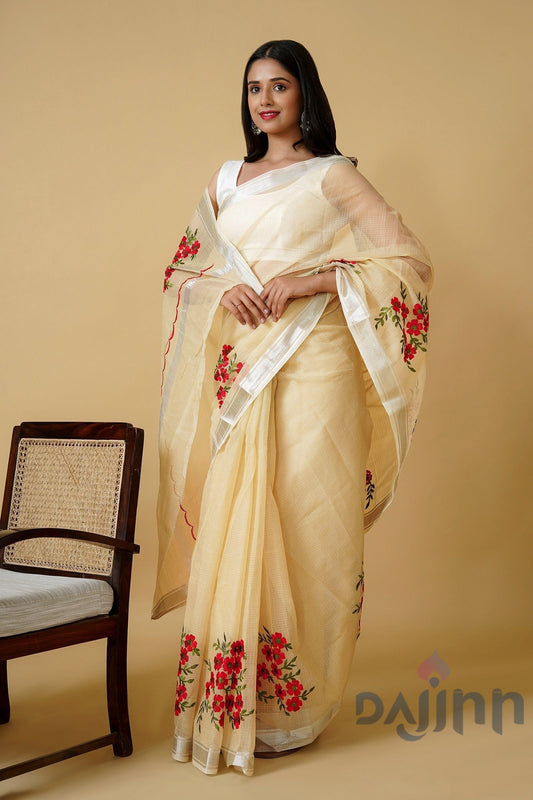 AYSR Boutique Riya Kota Embroidered Saree