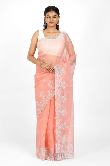 AYSR Boutique Tasneem Embroidered Organza Saree