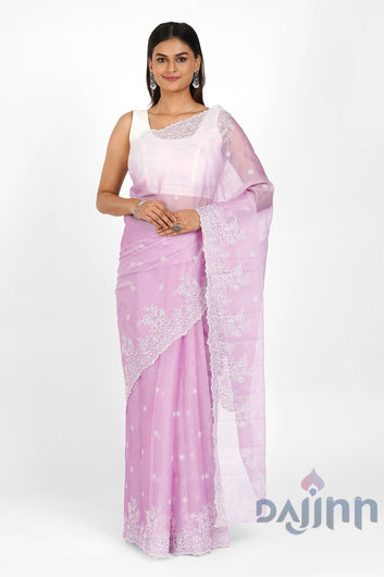 AYSR Boutique Madhushri Embroidered Organza Saree