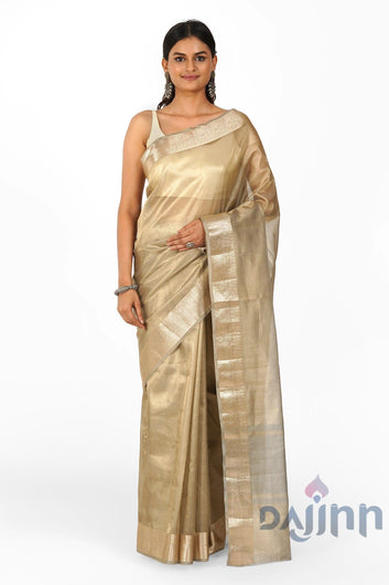 Geetanjali Silver Banarasi Tissue Saree