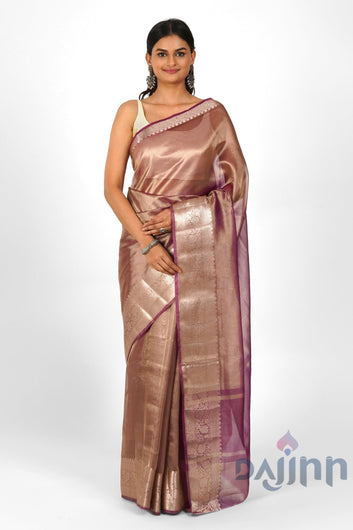 Manikarnika Magenta Banarasi Tissue Saree