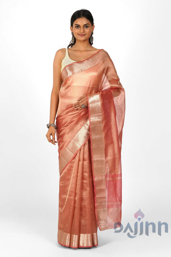 Mohini Coral Banarasi Tissue Saree