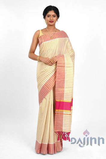 AYSR Boutique Chaliyar Kerala Tissue Pink Saree