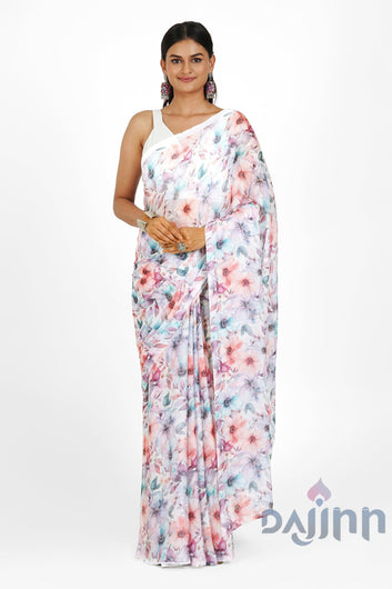 AYSR Boutique Opal Dream Digital Print Chiffon Saree