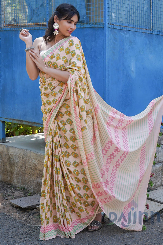 AYSR Boutique Horn OK Please Mulmul Cotton Saree