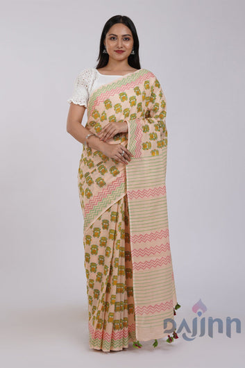 AYSR Boutique Horn OK Please Mulmul Cotton Saree