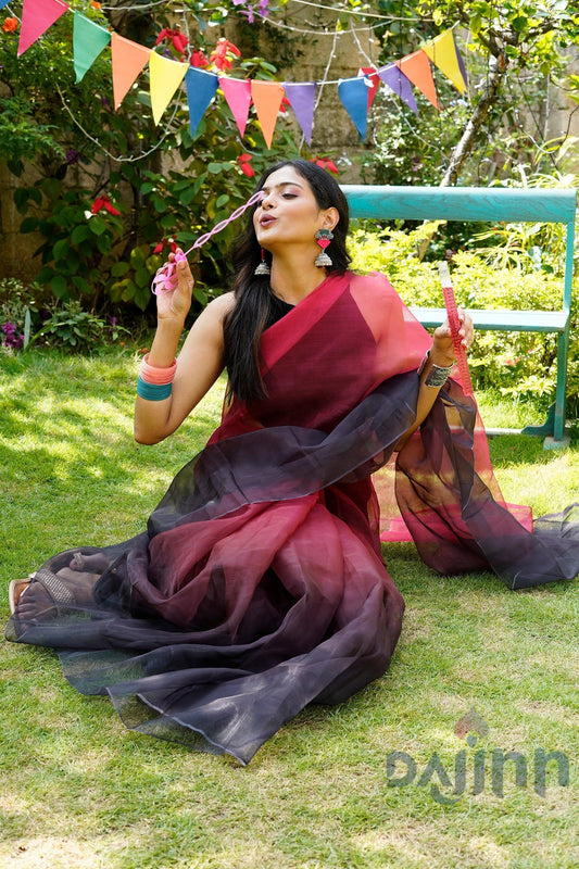 AYSR Boutique Aadhuri Ombre Organza Saree