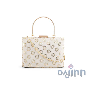 AYSR Boutique Dhanya Gold Circles Clutch