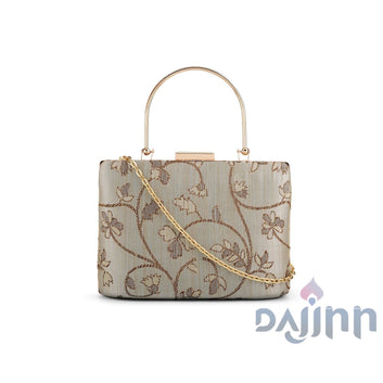 AYSR Boutique Ojashwi Floral Brocade Clutch