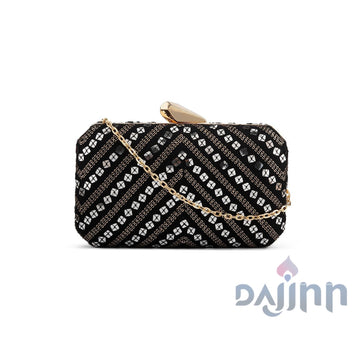 AYSR Boutique Shonali Black Sequin Clutch