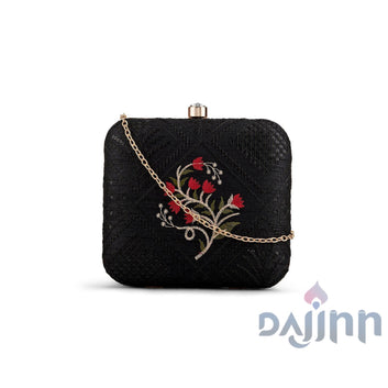 AYSR Boutique Avantika Floral Threadwork Clutch