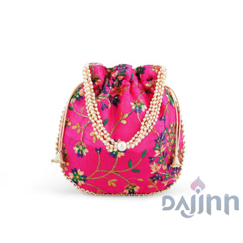 Mausam Mastana Embroidered Pink Potli Bag