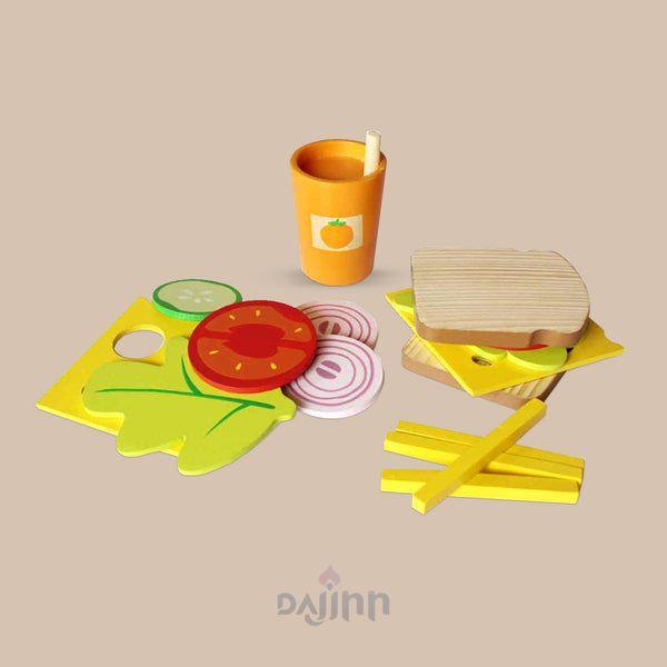 DaJinn Wooden Sandwich and Burger Cooking Set (3 Years+)