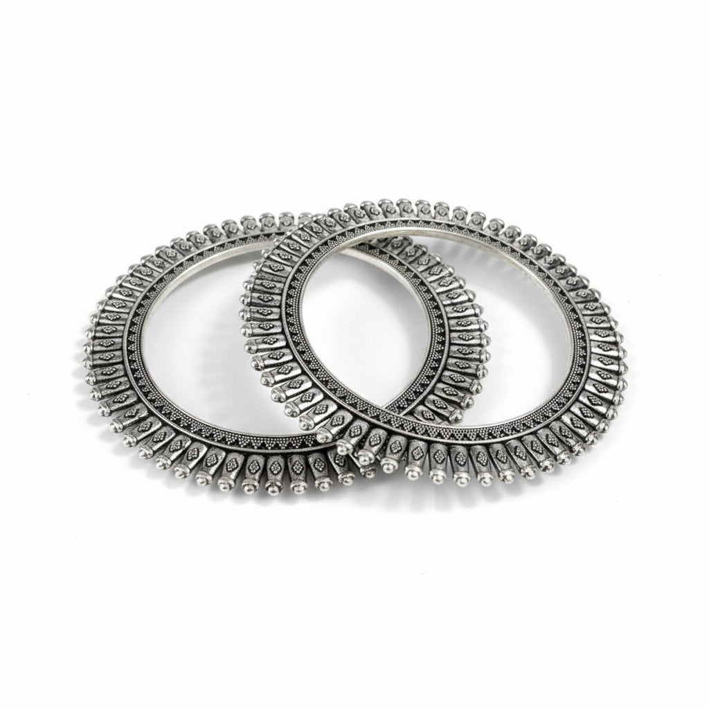 Zareen Square Filigree Pure Brass Oxidized Kada_2