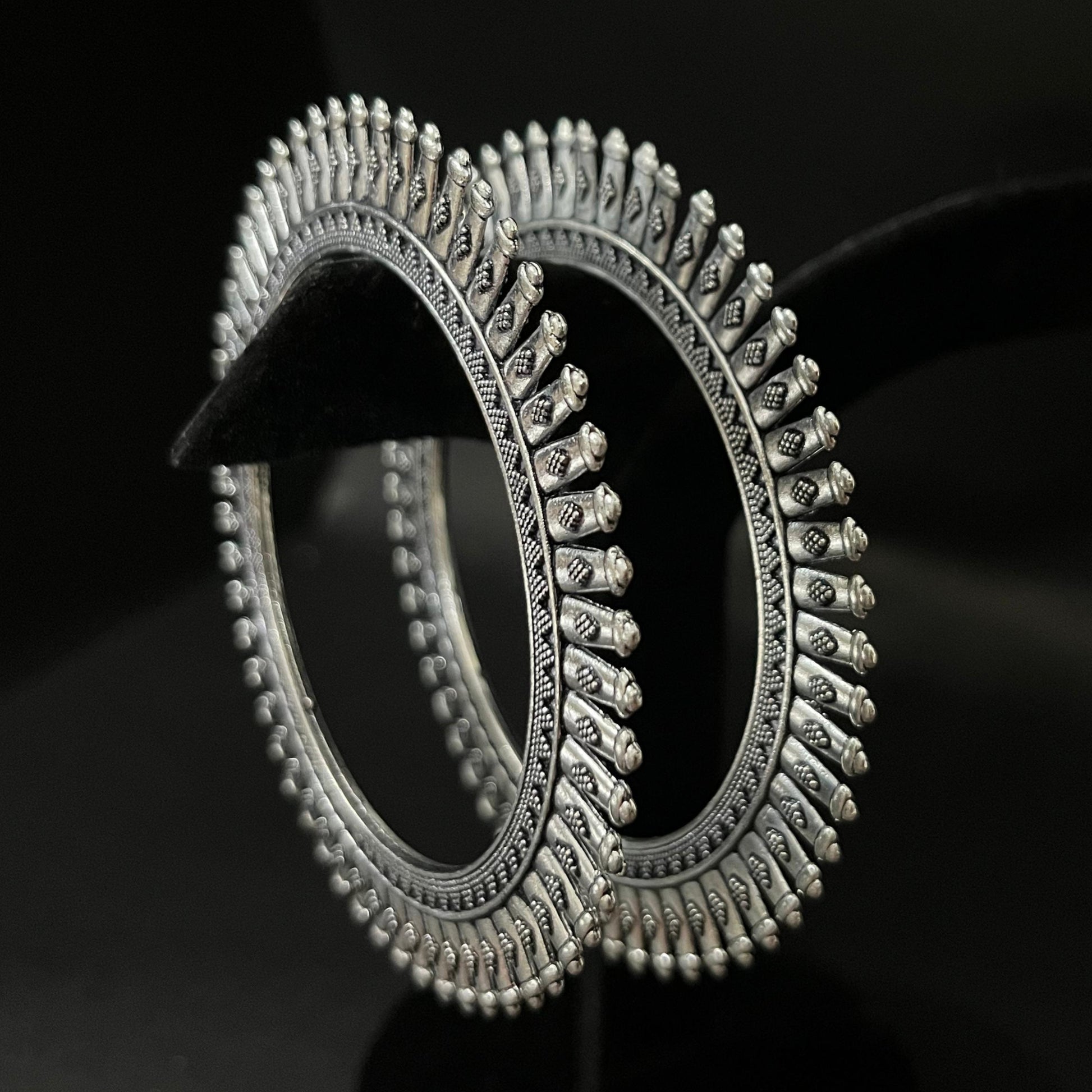 Zareen Square Filigree Pure Brass Oxidized Kada_3