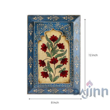 Blue Handpainted Wooden Wall Frame