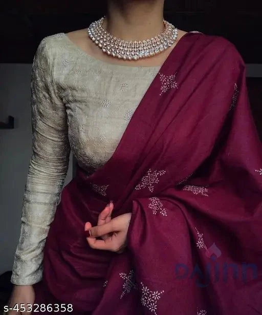 Trendy Maroon Georgette Suit with Embroidered Detailin