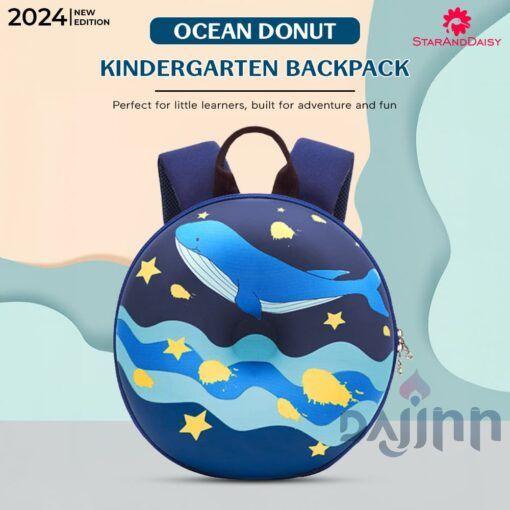 DaJinn Kindergarten School Backpack, Girls Boys Preschool Nursery Bag & Travel Bag for Children – Ocean Blue