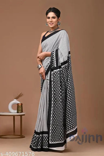 Grey Satin Saree with Embroidered Border