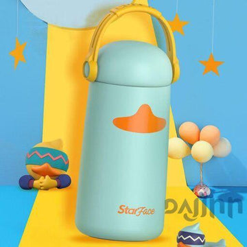 DaJinn International Kids Water Bottle, Non-Toxic Leak Proof Thermoses Stainless Steel BPA Free Insulated Water Flask- 270 ml (Music Duck | Yellow)