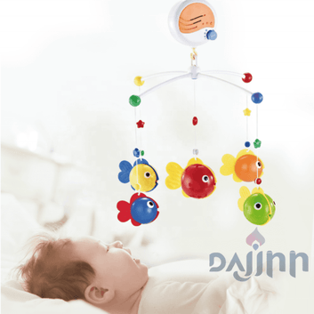 DaJinn Musical Bed Bell Rattles Baby Crib Mobile with Hanging Rotating Educational Toys Music Box Carousel 3 Timer (30 songs)