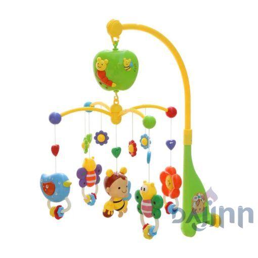 DaJinn Musical Bed Bell Rattles Baby Crib Mobile with Hanging Rotating Educational Toys Music Box Carousel 3 Timer