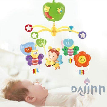 DaJinn Musical Bed Bell Rattles Baby Crib Mobile with Hanging Rotating Educational Toys Music Box Carousel 3 Timer