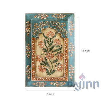 Turquoise Handpainted Wooden Wall Frame