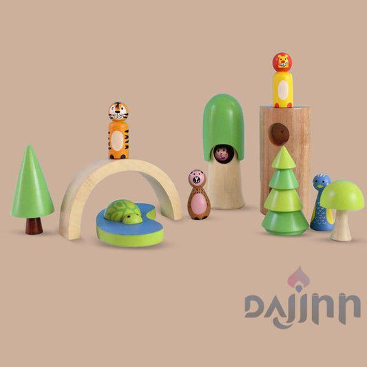 DaJinn Wooden Peg Dolls Forest Friends Play Set (3 years+)