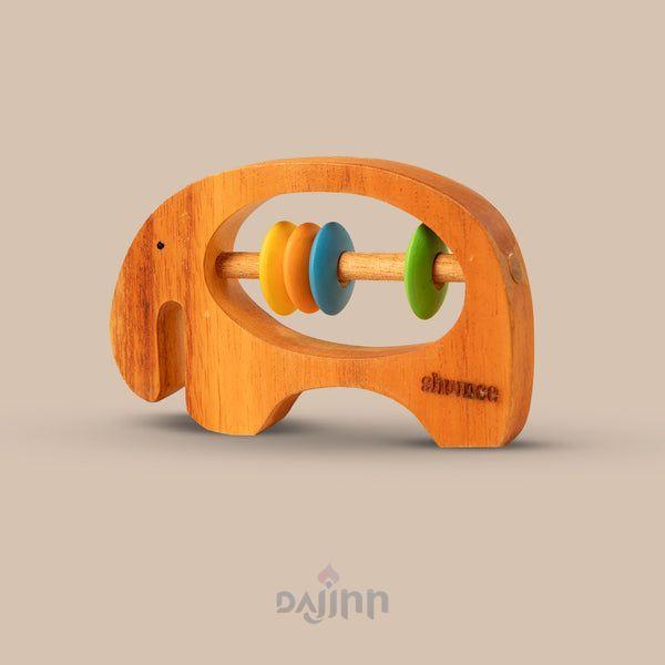 DaJinn Neem wooden elephant rattle for babies (0 Months+)