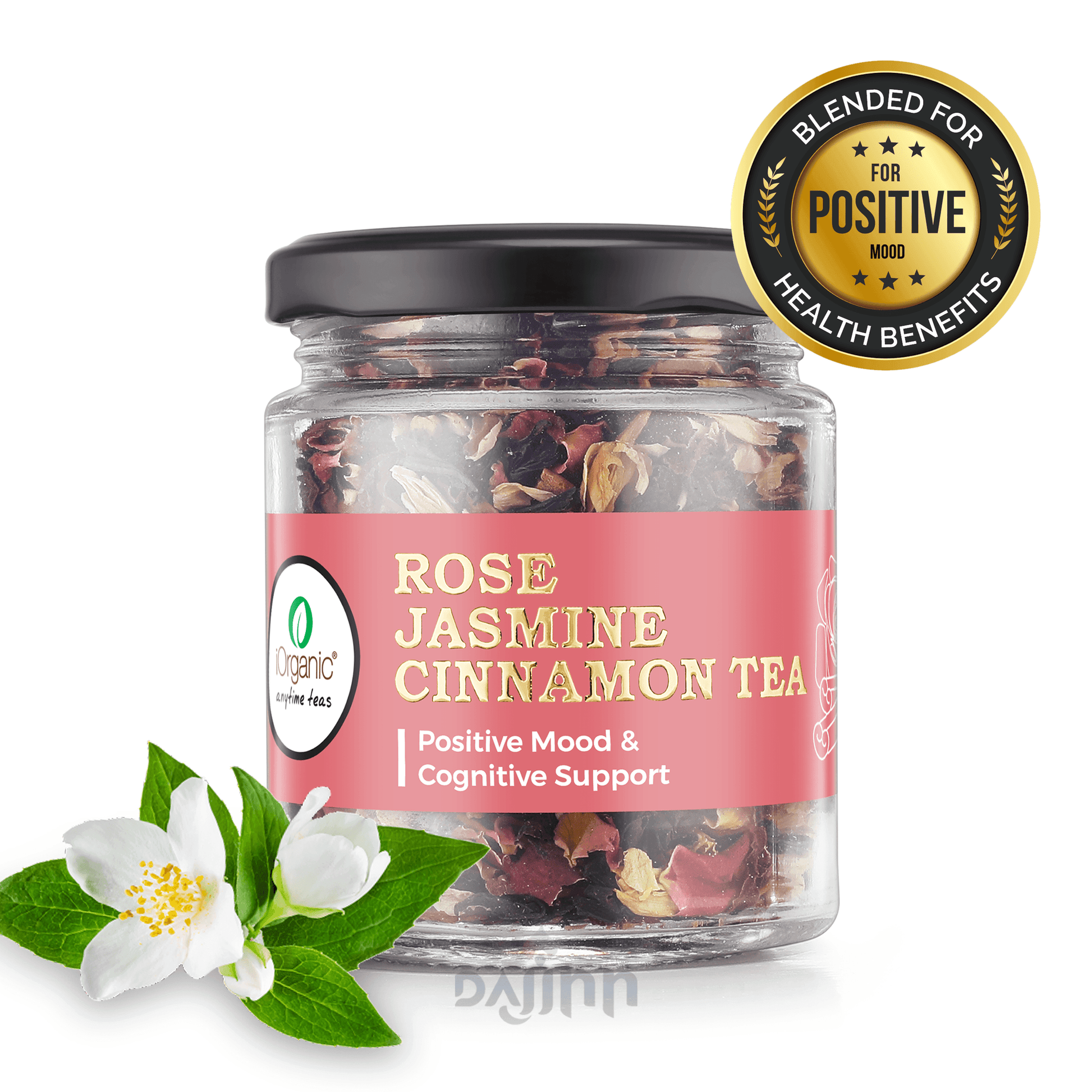 iorganic Rose Jasmine Cinnamon Tea, Stress Reduction Tea, Improved Sleep Tea, Immune Support Tea, Antioxidant Boost Tea