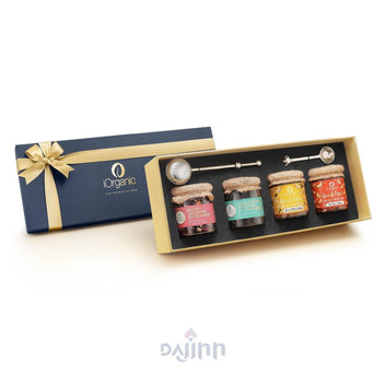 Sahaj Gift Box / Assortment of 6 Products / Organic Teas, Snacks & Teaware