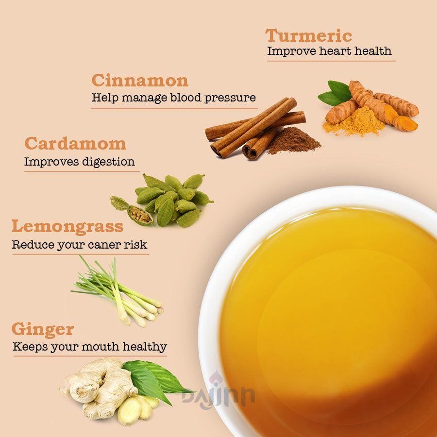 iorganic Turmeric Spiced Herbal Tea, Digestive Health Tea, Heart Health Tea, Immune Support Tea, Brain Health Tea
